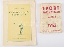 4 db sport témájú könyv és kiadvány: Feleki László: Tizenhat nap. Bp., 1953, Szépirodalmi Könyvkiadó...
