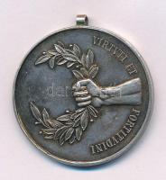 1920 k. "Budapesti Egyetemi Athletikai Club versenydíja / Virtvti et fortitvdini" ezüstözött bronz díjérem mellszalag nélkül (34mm) T:AU,XF