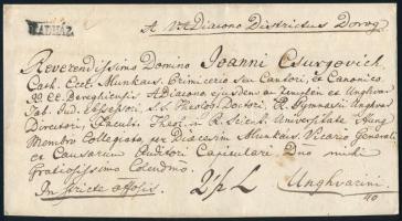1834 Portós levél "HADHÁZ." - Ungvár