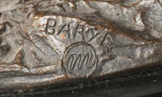 Barye jelzéssel: Vadkan. Bronzírozott műgyanta, m: 11,5 cm