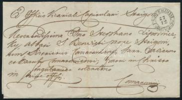 1849 Portós levél "ESZTERGOM" - ""KOMÁROM"