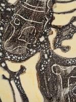 1984 Iparművész kínáló 3 lábon, jelzett, hibátlan, d: 26 cm