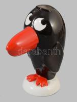 Hollóházi Magyar posta porcelán Holló. Jelzett, kis kopással, m: 14 cm