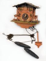 Svájci fa fali óra, súlyokkal