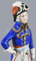 Charles-François Dumouriez porcelán szobra, jelzett, kopással, m: 24,5 cm