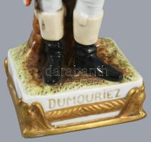 Charles-François Dumouriez porcelán szobra, jelzett, kopással, m: 24,5 cm