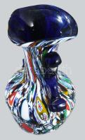 cca 1950 Murano millefiori váza, jelzés nélkül, hibátlan, m: 13 cm