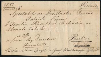 1844 Ex offo Pozsonyból Gyulára, továbbküldve Pestre / Ex offo from Pozsony to Gyula, redirected