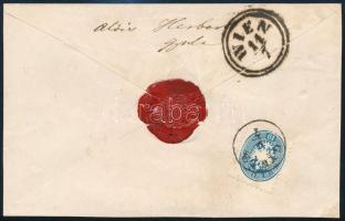 ~1864 Ajánlott levél 10kr + 15kr bérmentesítéssel / 10kr + 15kr on registered cover "GYULA&quot...