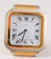 Cartier asztali óra, eredeti dobozában, 9x8 cm
