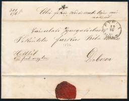 1876 Érdekes tartalmú hivatalos levél / Official cover "GYULA / BÉKÉS.M."