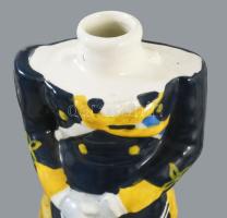 Marrca katona mintás italos üveg, jelzett, m: 34 cm