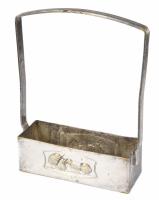 Csibés díszítésű alpakka kínáló 15x20 cm