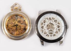 4 darab működő férfi szkeleton karóra, közte 3 darab mechanikus