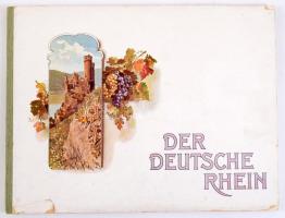 Der Deutsche Rhein von Strassburg bis Düsseldorf mit Einschluss der Städte Heidelberg, Frankfurt a. M., Weisbaden und Ems. Heidelberg, é.n. (cca 1910), Hofkunsthandlung Edm. von König. Gazdag fekete-fehér képanyaggal illusztrálva. Német nyelven. Kiadói papírkötés, sérült, foltos borítóval, néhány foltos lappal.
