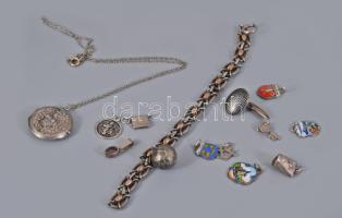 Vegyes ezüst (Ag) ékszer tétel, bruttó 32g