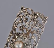 Ezüst (Ag) bross, 925 ezrelékes, jelzett, 8,8g