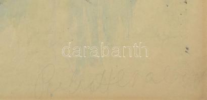 Perlrott-Csaba Vilmos (1880-1955): Három angyal. Színezett litográfia, papír, jelezve jobbra lent, 5...