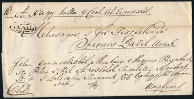 ~1837 Hivatalos levél "N:KALLO" - Ungvár