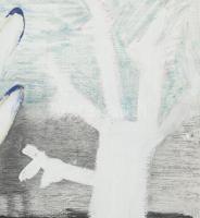 Bada Dada (Bada Tibor, 1963-2006): "Köd a (...)", 1984. Vegyes technika, farost, jelzett a...