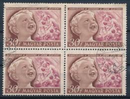 1950 Gyermek I. 30f négyestömb számvízjellel