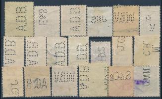 Ausztria 19 db perfin bélyeg