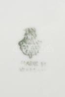 Zsolnay virág mintás váza, kézzel festett, jelzett, kopással 17 cm