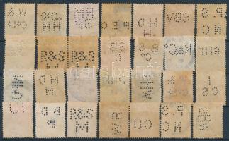 Nagy-Britannia 1900-1934 28 db perfin bélyeg