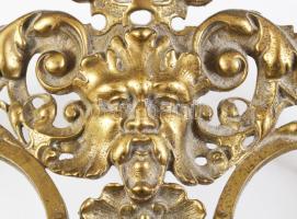 Asztali tinta és tolltartó betét nélkül. Réz, XIX. sz. 28 cm