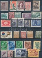 50 db bélyeg, több 1945 előtti is, 4 db stecklapon