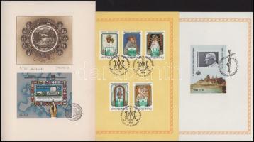 1985-1991 3 db emléklap: 1 db Kulturális Fórum, 2 db II. János Pál pápa látogatása