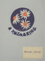 K. Péter Mária (1917-1975), 2 db mű egy keretben: Plakáttervek a budapesti Rozmaring TSZ részére. Ko...