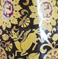 Zsolnay szaracén mintás váza. 1900 körül. Jelzés: festett, pontkörös, öttornyos márkajelzés MADE IN ...