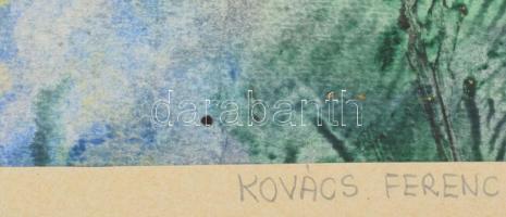 Kovács Ferenc jelzéssel: Emlék. Akvarell, papír. Paszpartuban. 53,5×31,5 cm