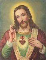 Jelzés nélkül: Jézus. Olaj, vászon. 51,5×40 cm