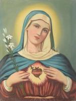 Jelzés nélkül: Mária. Olaj, vászon. 52×40 cm