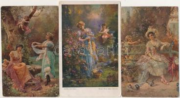 5 db RÉGI német művészlap / 5 pre-1945 German art postcards