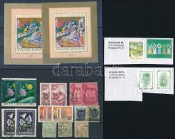 1945 előtti és utáni 15 db bélyeg színváltozatokban, közte 2 db blokk és 2 db kivágás