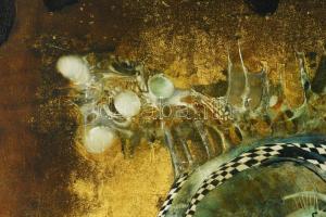 Szász Endre (1926-2003): Amerikai idő (Dragonwyck). Olaj, fatábla. Jelzés nélkül. Hátoldalán "D...