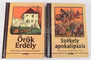 2 db könyv: Örök Erdély. + Székely apokalipszis. Erdélyi antológia. Vál. és szerk.: Hunyadi Csaba. Szeged, 2005-2007, Lazi. Kiadói kartonált papírkötés.