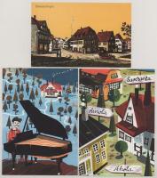 22 db MODERN képeslap: 8 Donaueschingen, 7 finn, 5 magyar, 2 nagyalakú Európa / 22 modern postcards