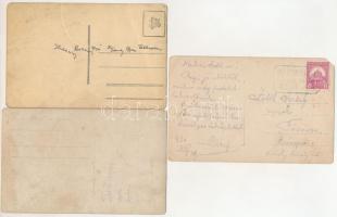 3 db RÉGI vadász fotós képeslap - 3 pre-1945 hunting photo postcards