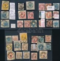 1850-1867 36 db bélyeg mind "GYULA" bélyegzéssel