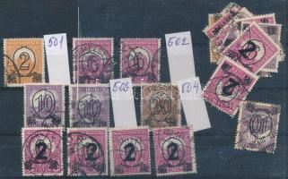 1931/1932 30 db Kisegítő bélyeg, részben azonosítva