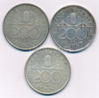 1992-1994. 200Ft Ag "MNB", "Deák" (3x) T:AU,XF patina Adamo F13, F13.1