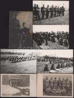 ca 1930-1960 7 db katonai fotó, fotólap