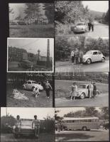 Ca 1960 8 db járművek, buszok, autók fotó 9x14 cm