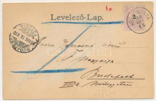 1899 Abrudbánya, Abrud; Ferenc József laktanya, A három magyar templom, Városháza, Detonáta hegy / K...