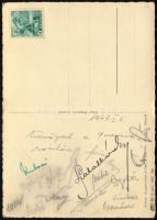 1947 FTC labdarúgók aláírása képeslapon (Locarno)
