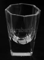 cca 1930 Kristály italos készlet 6 darab pohárral, m: 6-27 cm